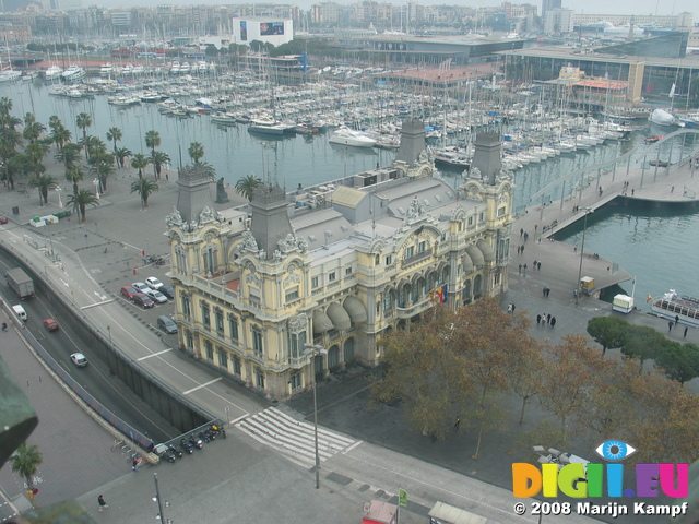 20512 View from Mirador de Colon towards Port de Barcelona